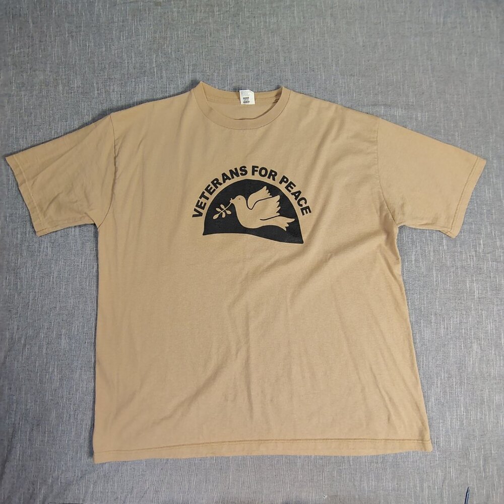VINTAGE Veterans for Peace T-Shirt‎ Size 3XL Union Line Made in USA